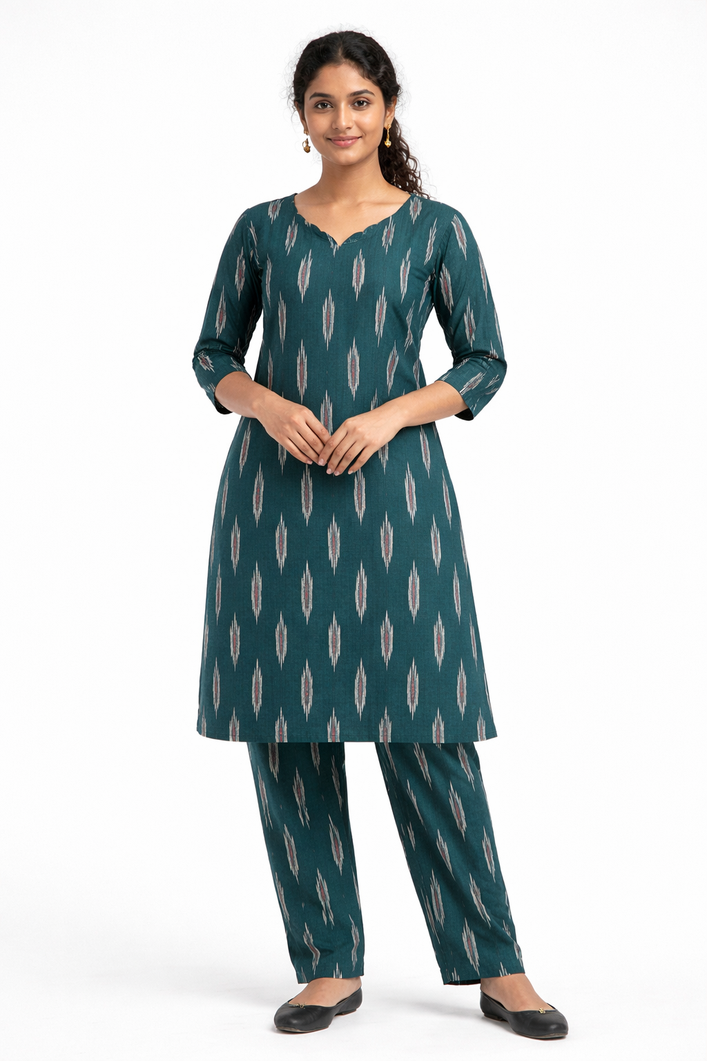 Co-ord Ikkat Set Pure Cotton