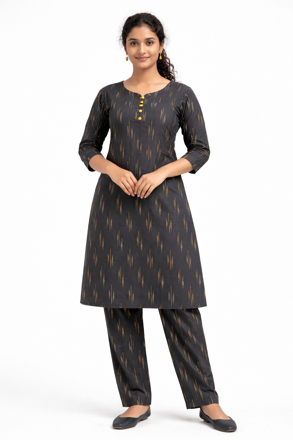 Co-ord Ikkat Set (Pure Cotton )