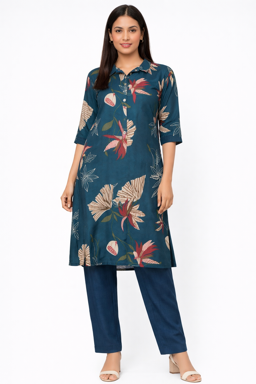 Co-ord Set Chanderi - Silk