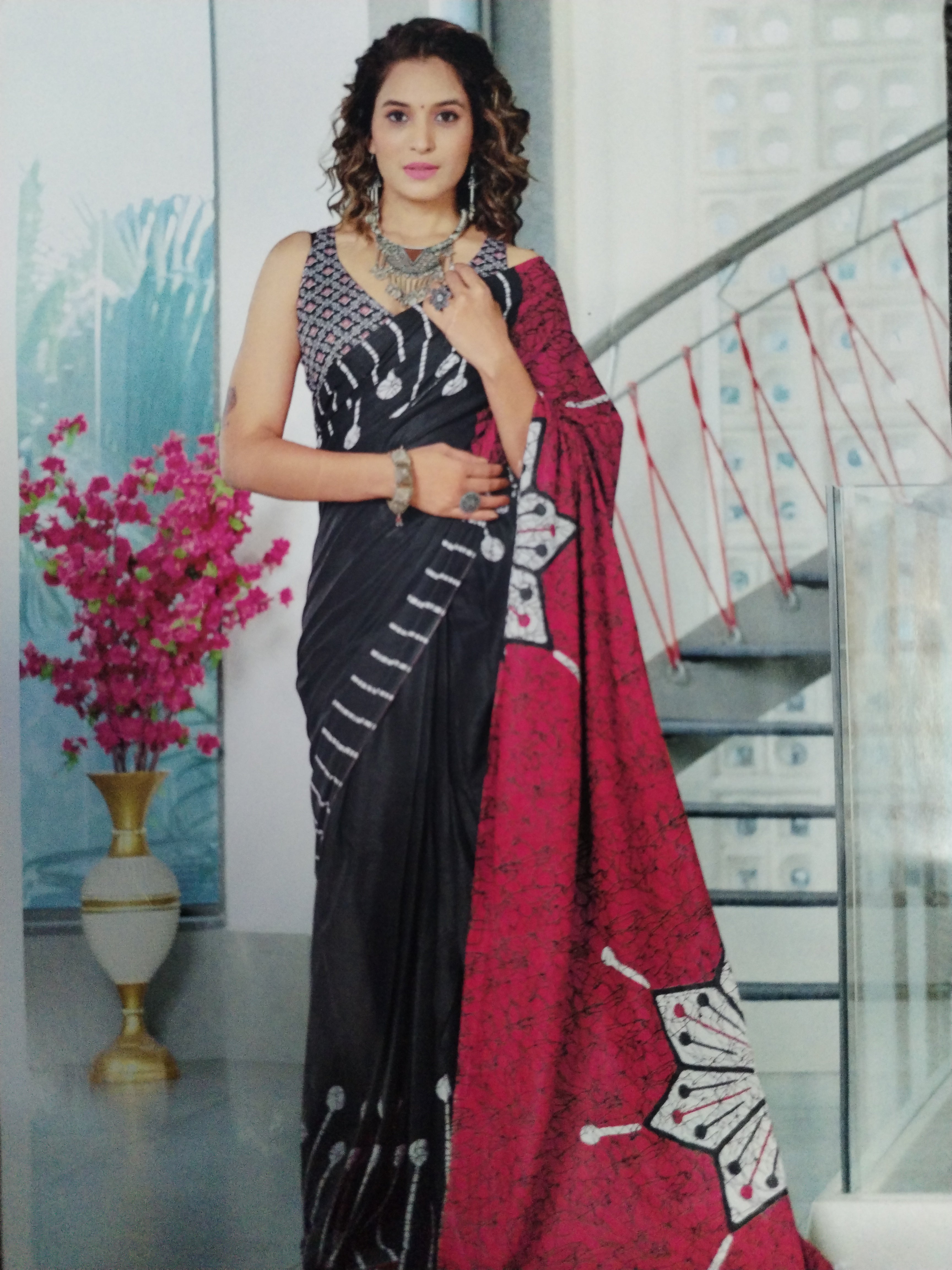 Mulmul cotton 120 count saree