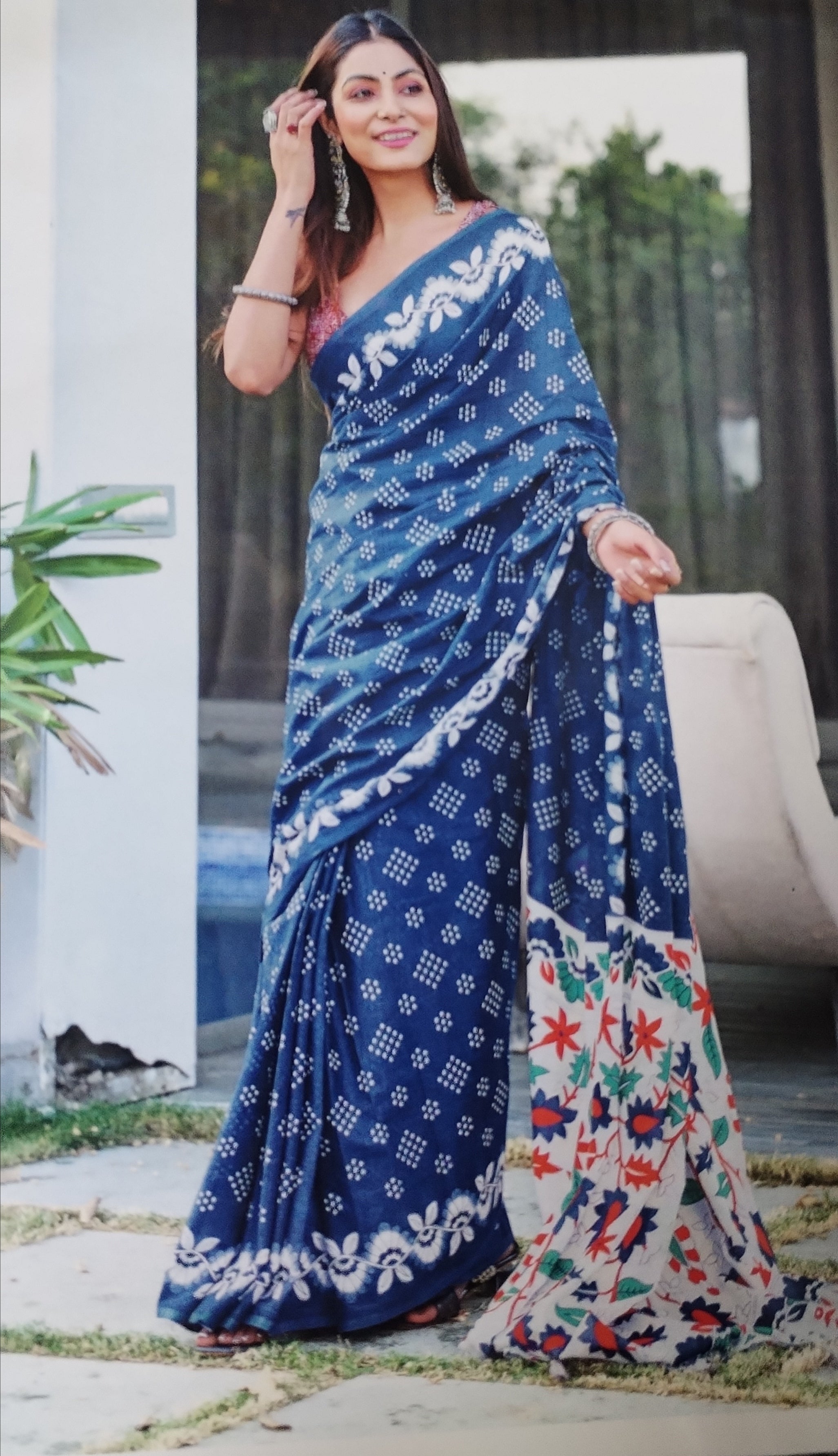 Mulmul cotton 120 count saree