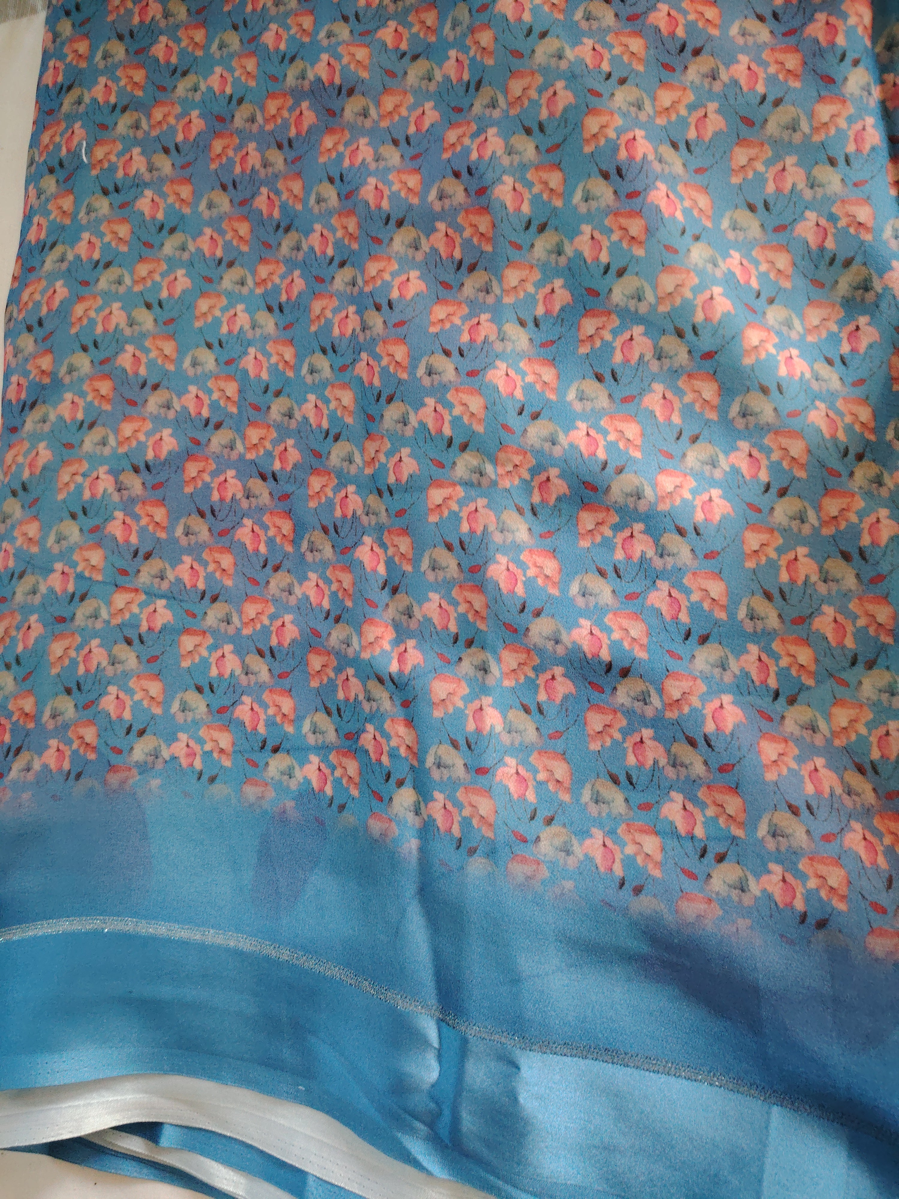 Satin Border Georget saree
