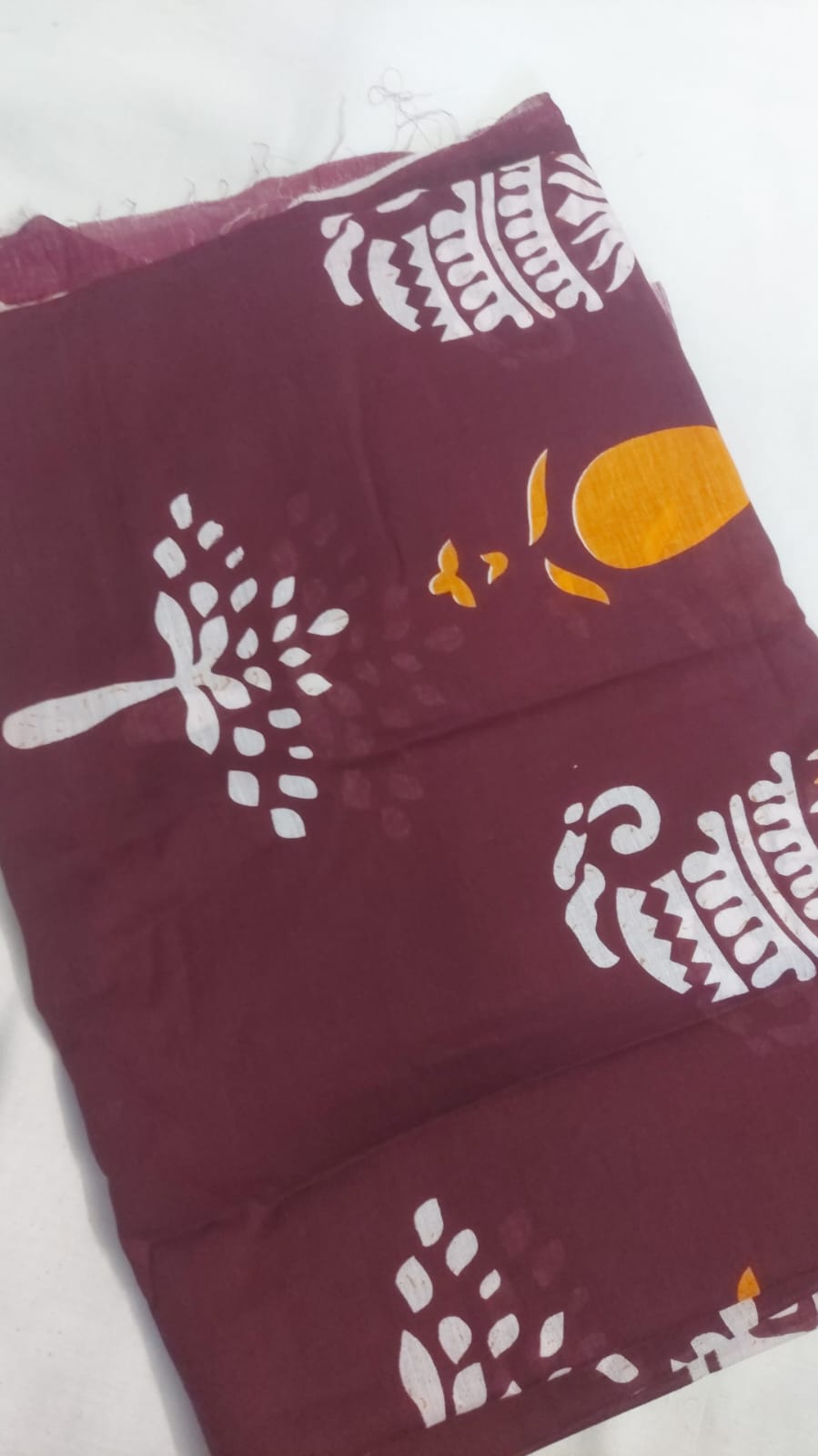 Mulmul cotton saree