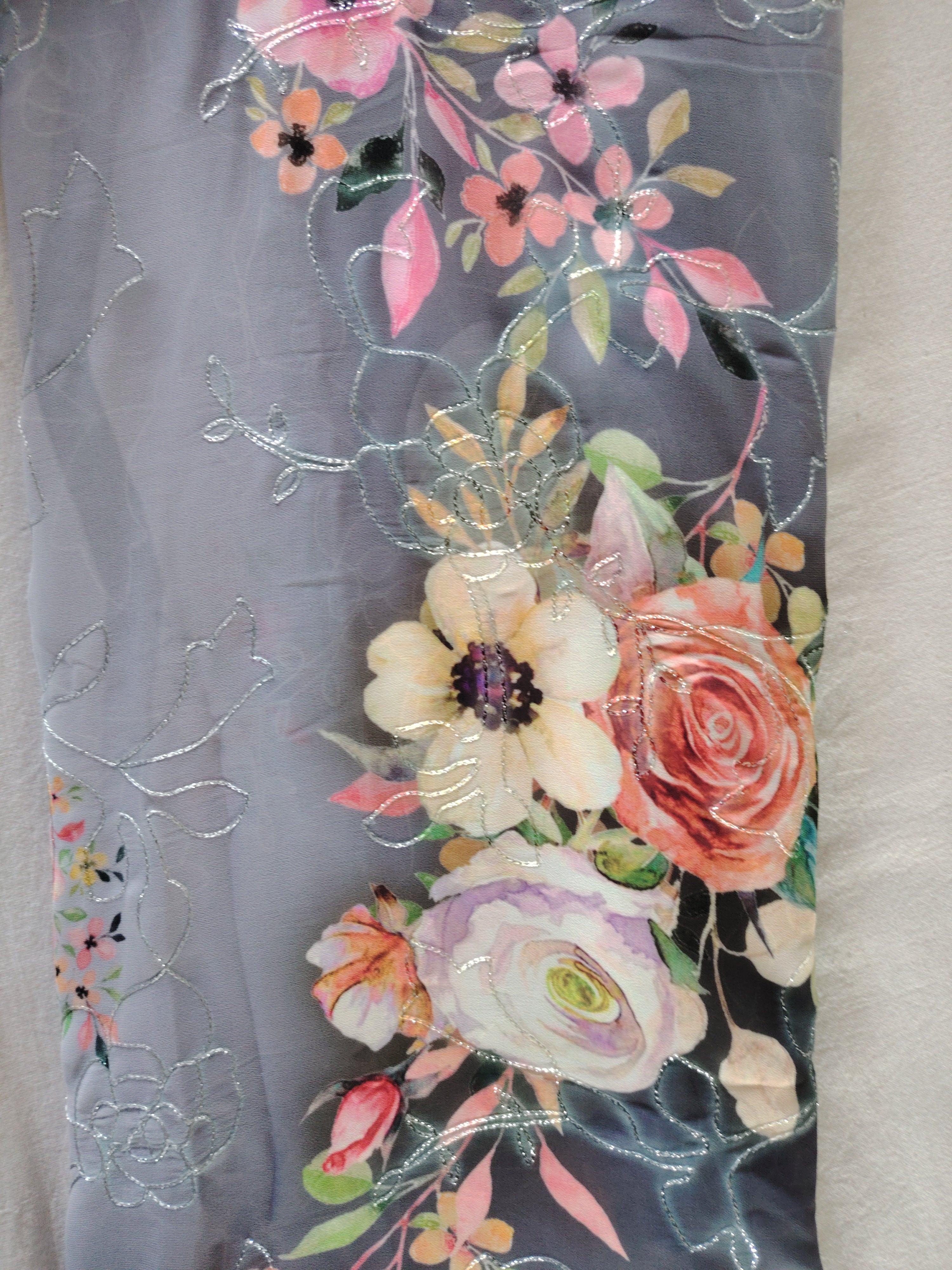 Full embroidery Georget saree