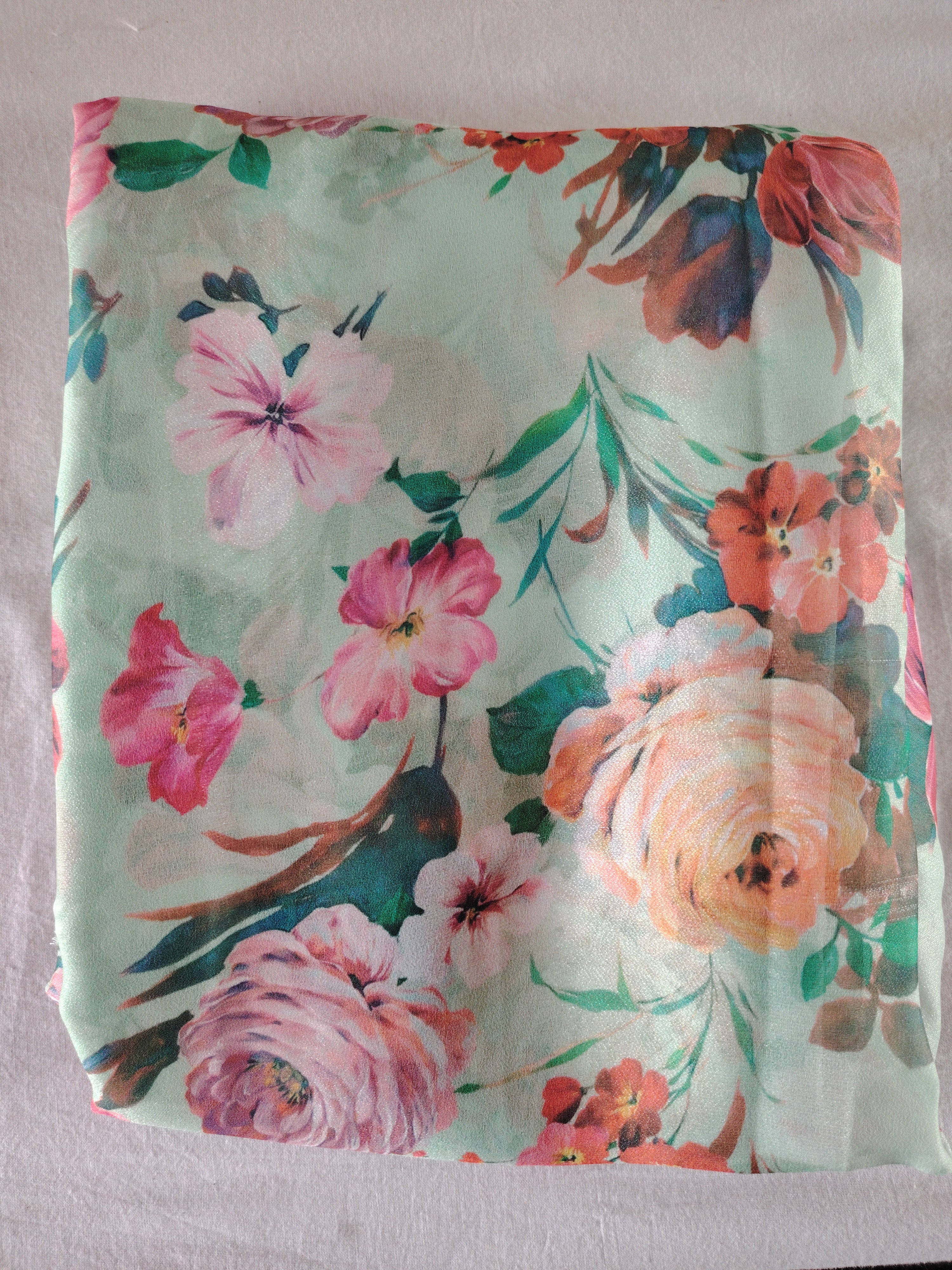 Satin Border Georget Saree