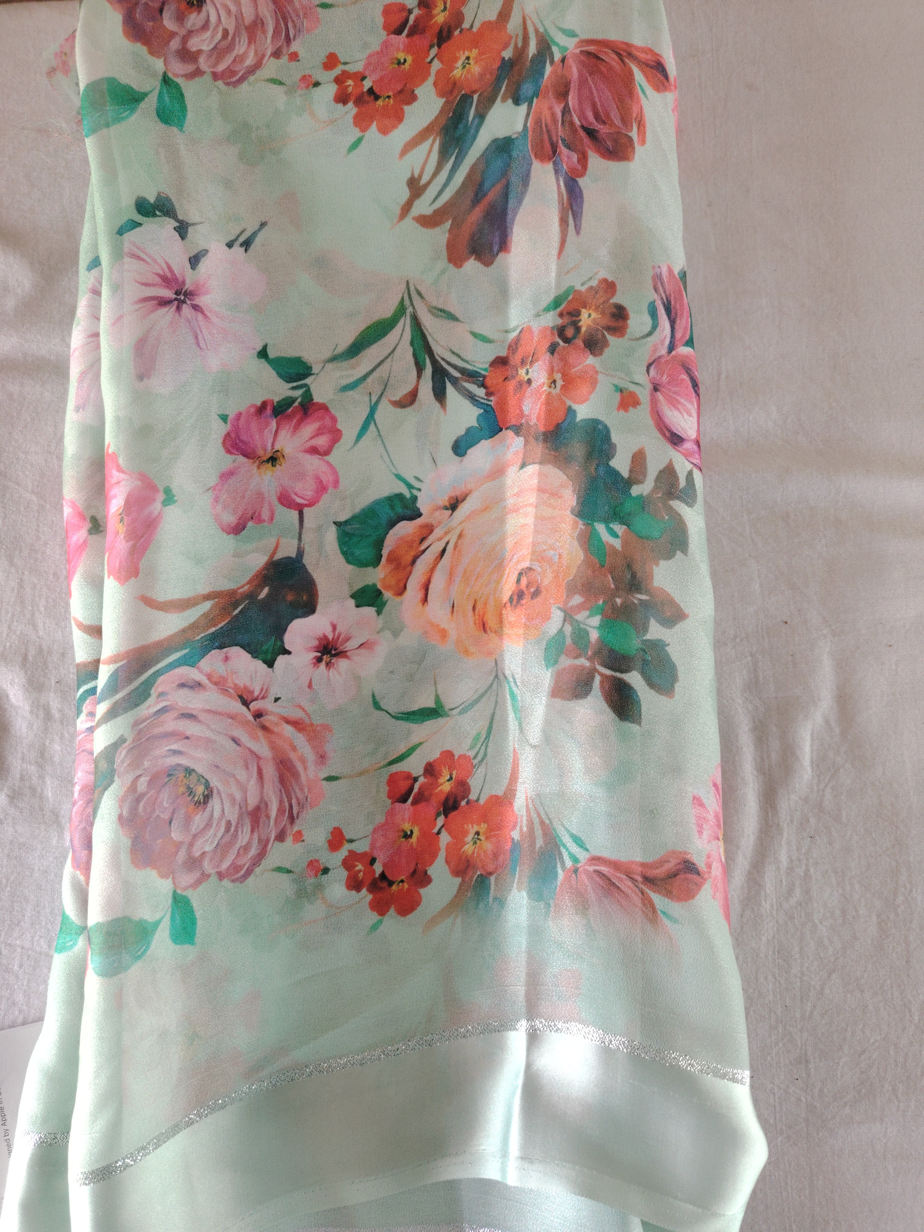 Satin Border Georget Saree