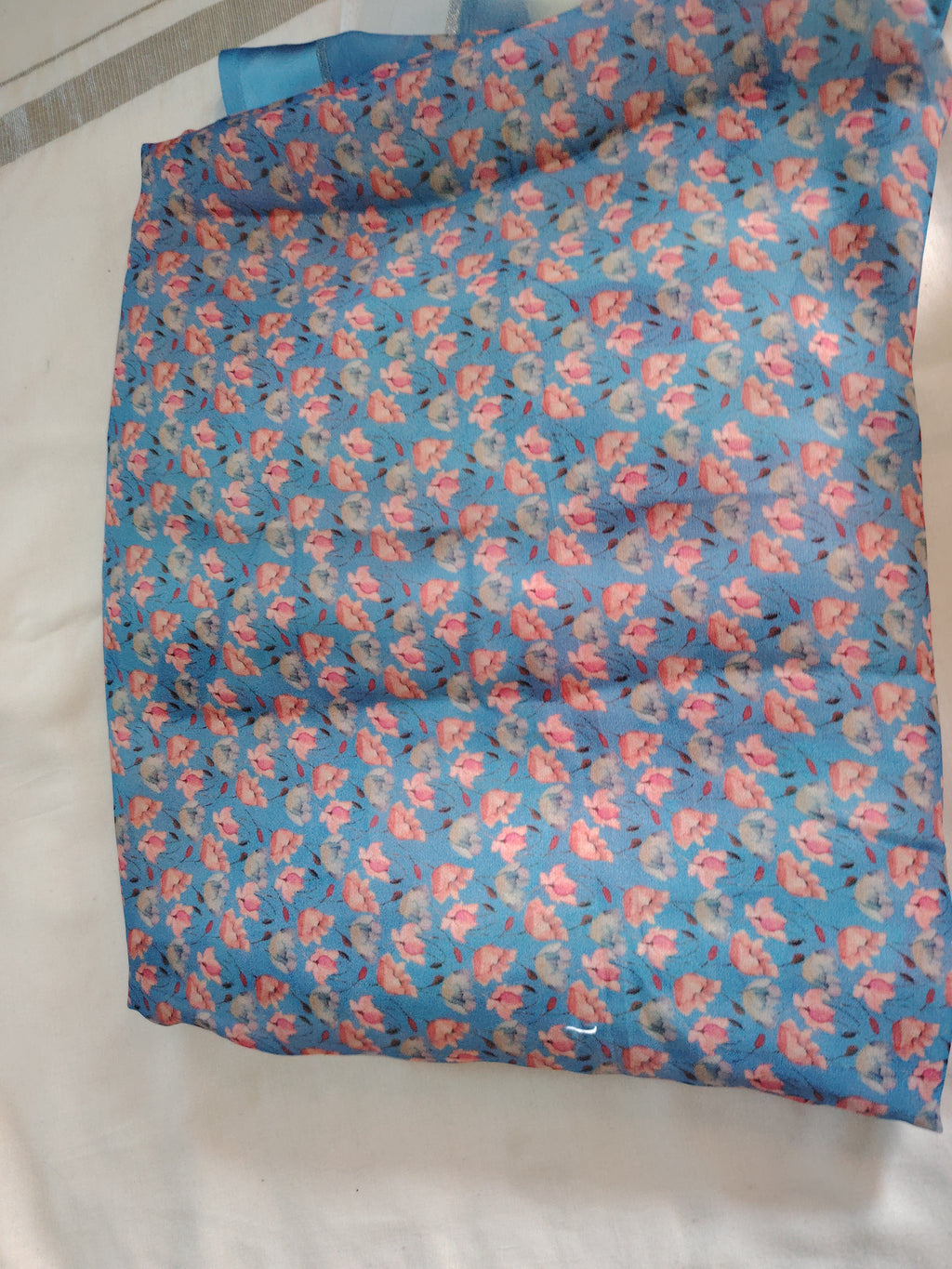 Satin Border Georget saree