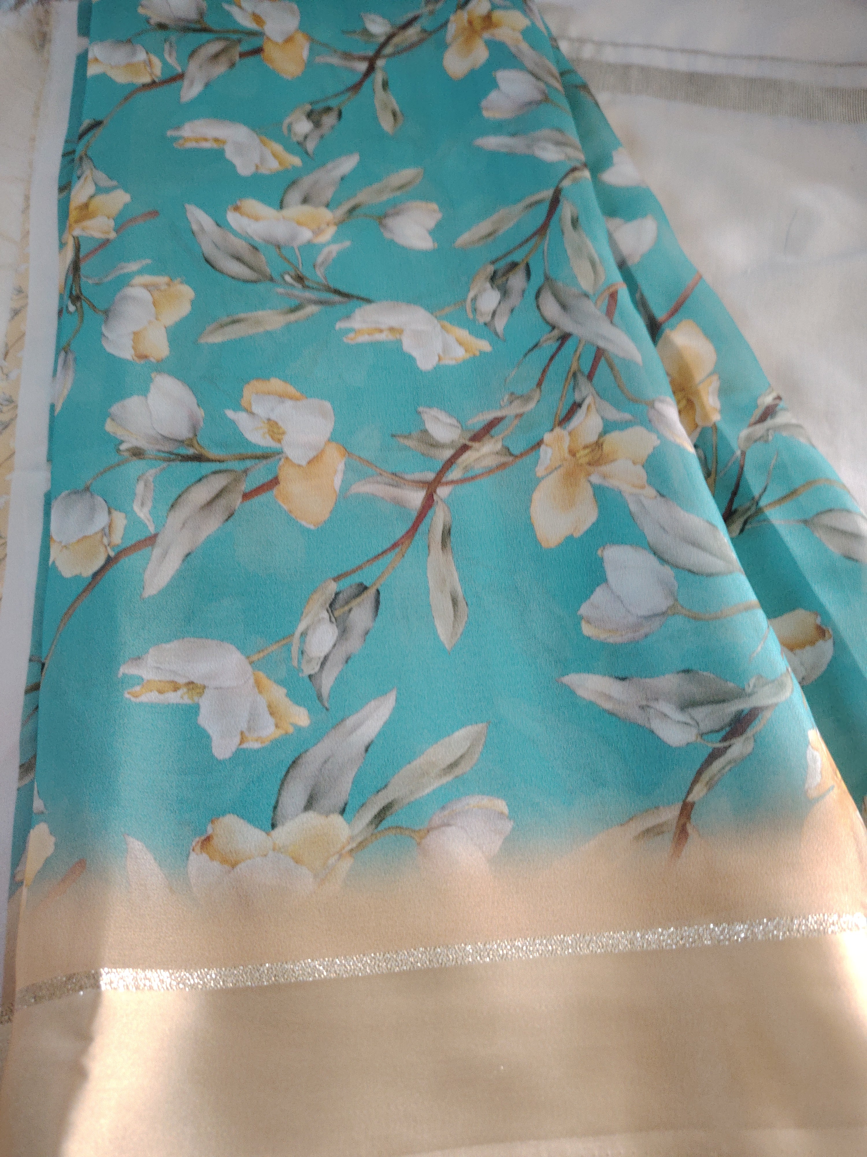 Satin Border Georget Saree