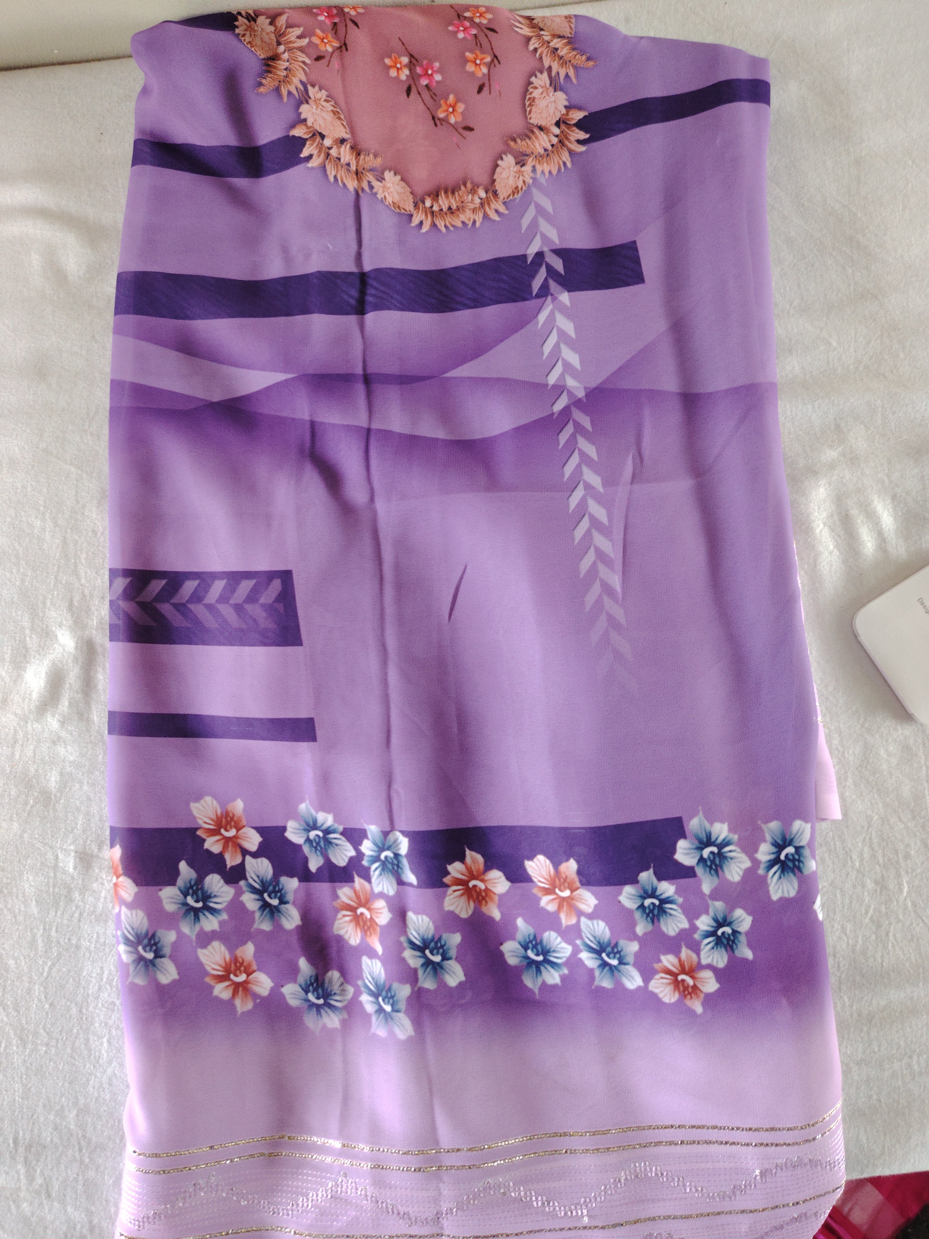 Satin Border Georget Saree
