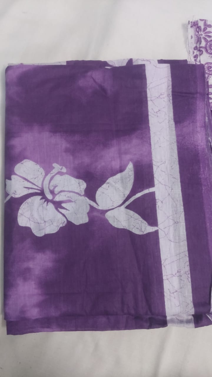 Mulmul cotton 120 count Saree