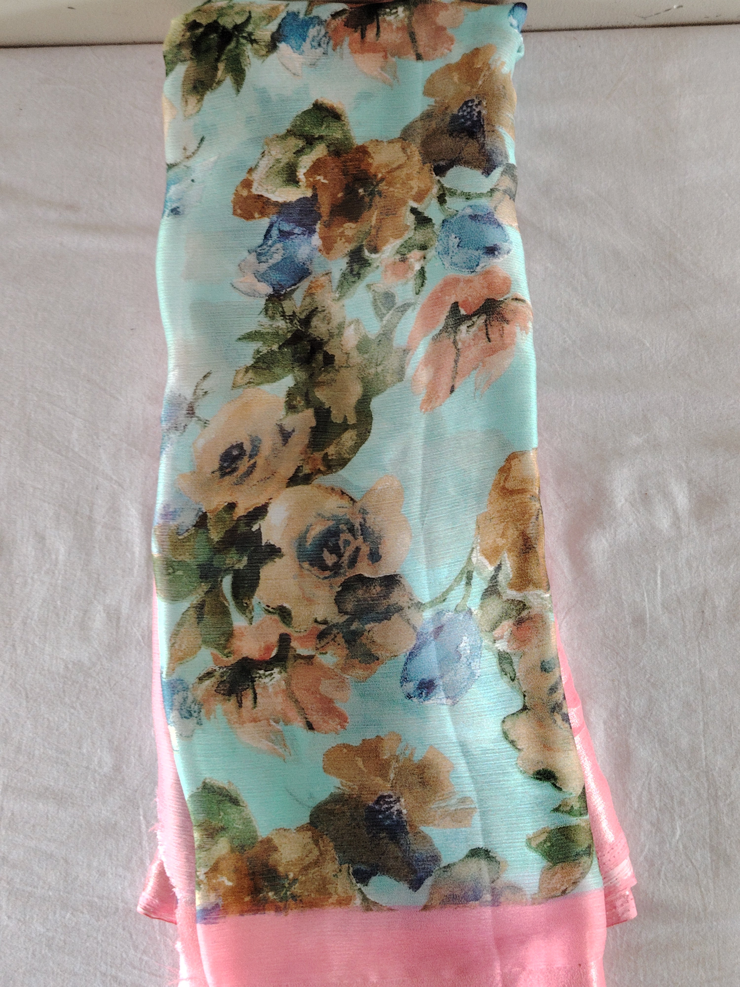 Satin Border Georget Saree