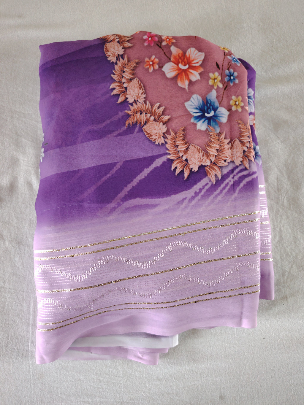 Satin Border Georget Saree